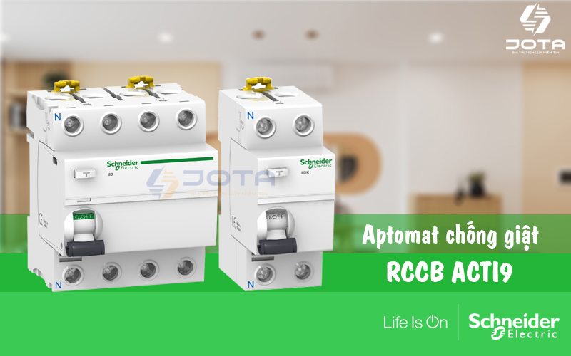 Aptomat chống giật RCCB Schneider Acti9