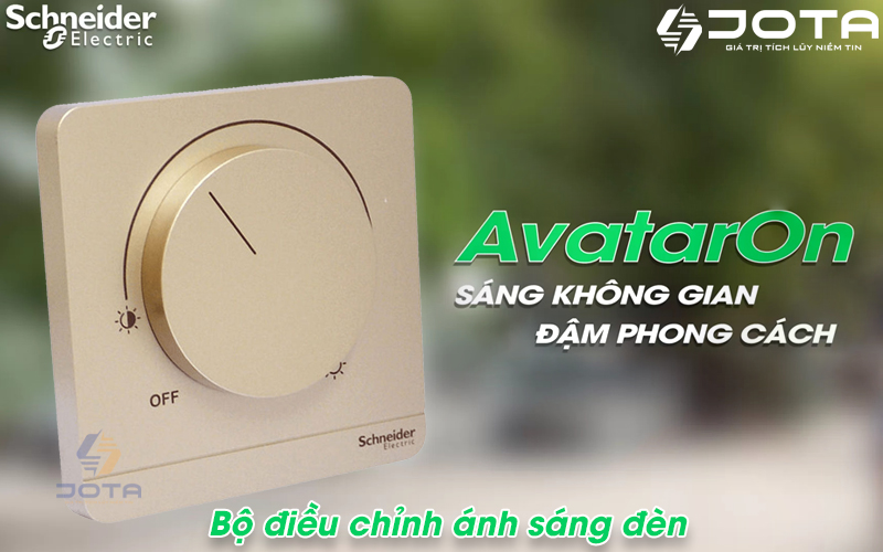 Dimmer đèn Schneider AvatarOn E8331RD250_WG, màu vàng ánh kim