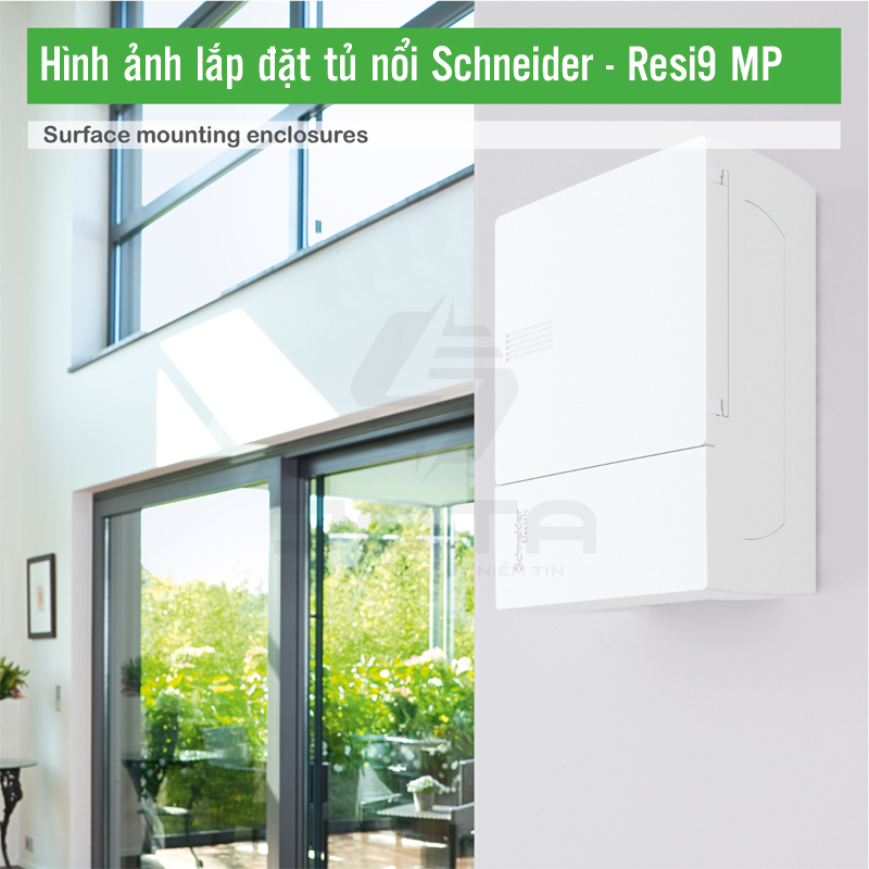 Hình ảnh lắp đặt tủ điện nổi Schneider Resi9 MP