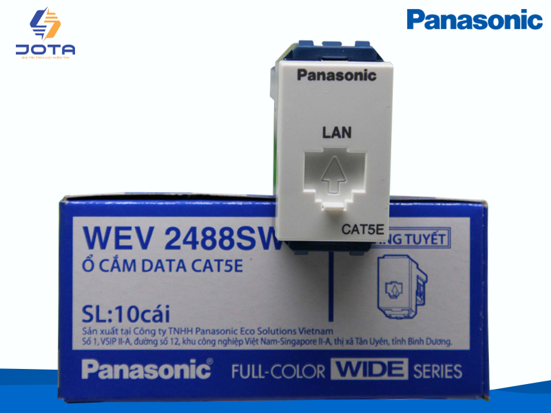 Hình ảnh thực tế ổ cắm mạng cat5e Panasonic Wide WEV2488SW-CAT5E