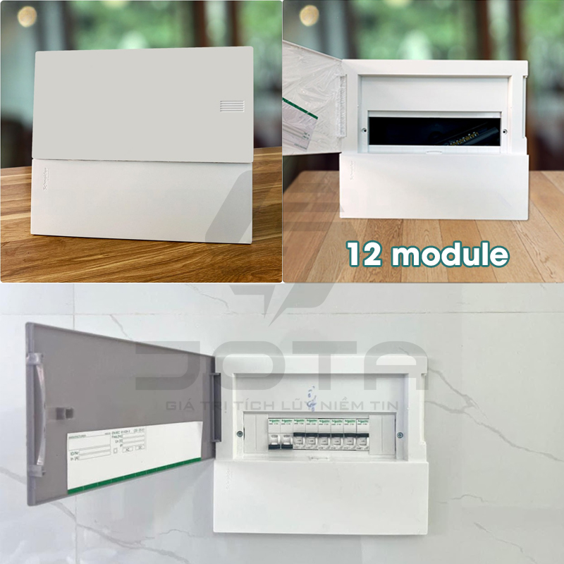 Hình ảnh thực tế tủ điện 12 module Schneider MIP22112