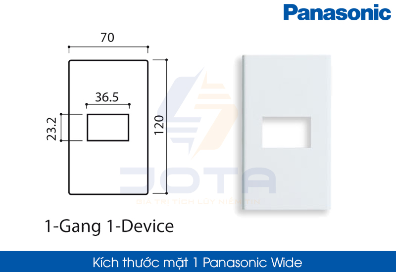 Kích thước mặt 1 Panasonic Wide
