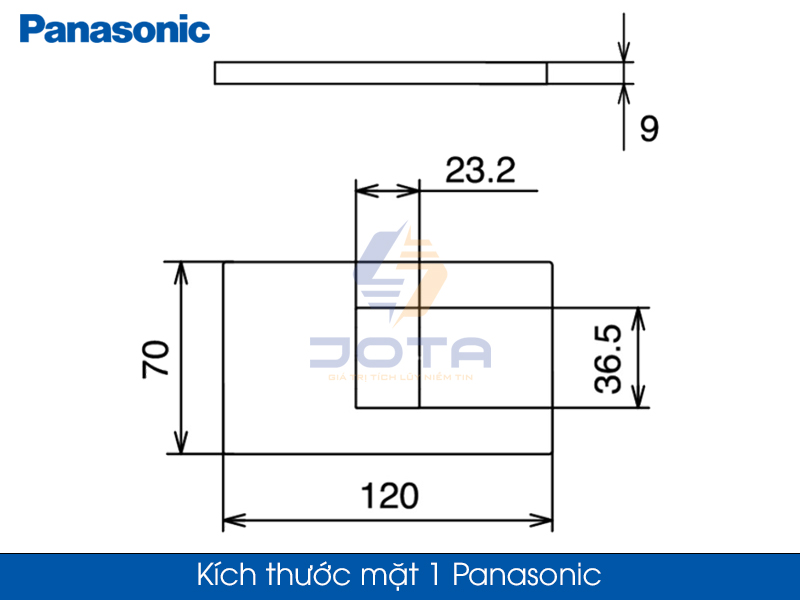 Kích thước mặt 1 Panasonic