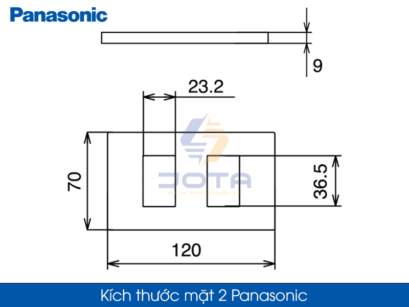 Kích thước mặt 2 Panasonic