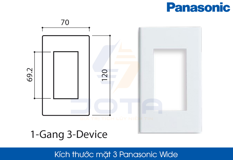 Kích thước mặt 3 Panasonic Wide