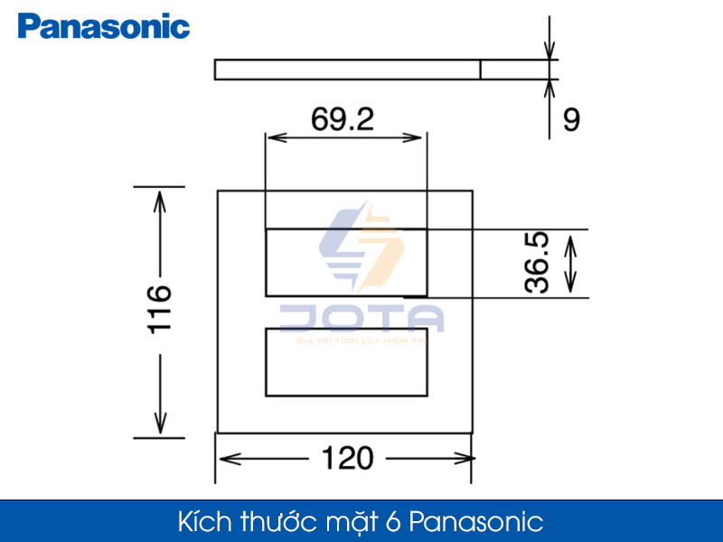 Kích thước mặt 6 Panasonic