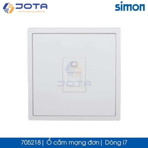 705218 Simon i7 | Ổ cắm mạng đơn (CAT6) 705218 simon i7 o cam mang don