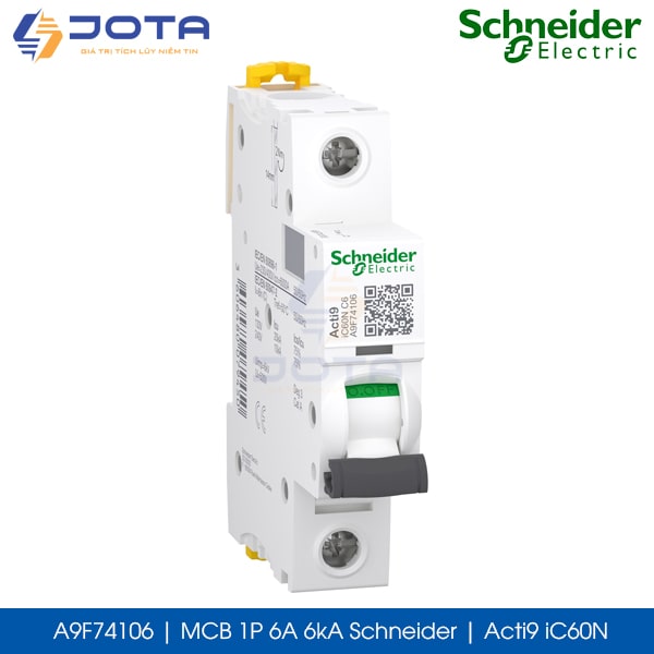 A9F74106 MCB 1P 6A 6kA Schneider acti9 iC60N