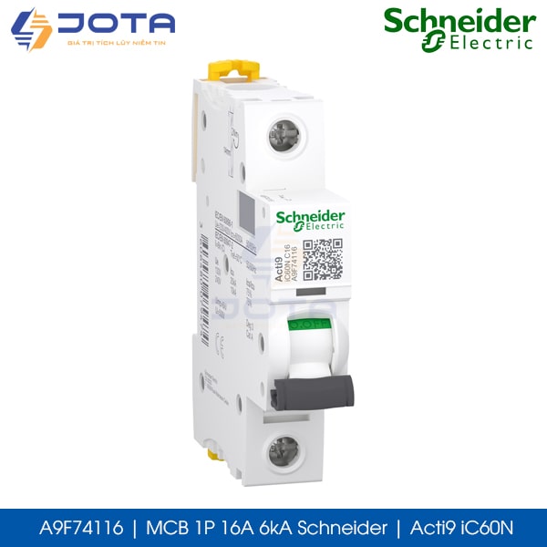 A9F74116 MCB 1P 16A 6kA Schneider acti9 iC60N