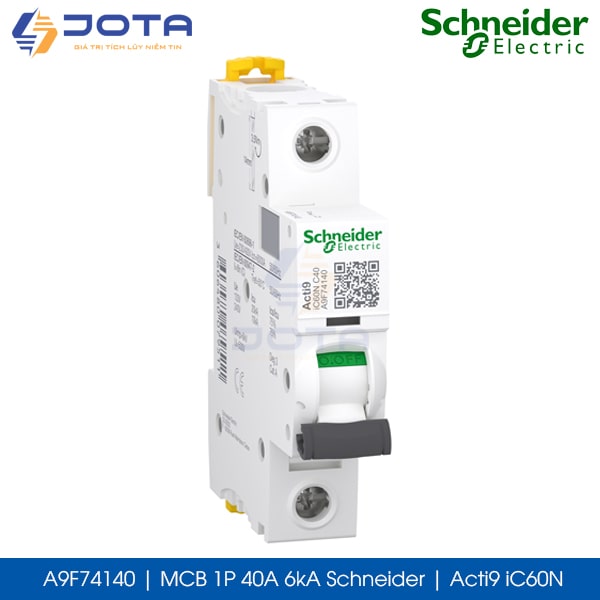 A9F74140 MCB 1P 40A 6kA Schneider acti9 iC60N