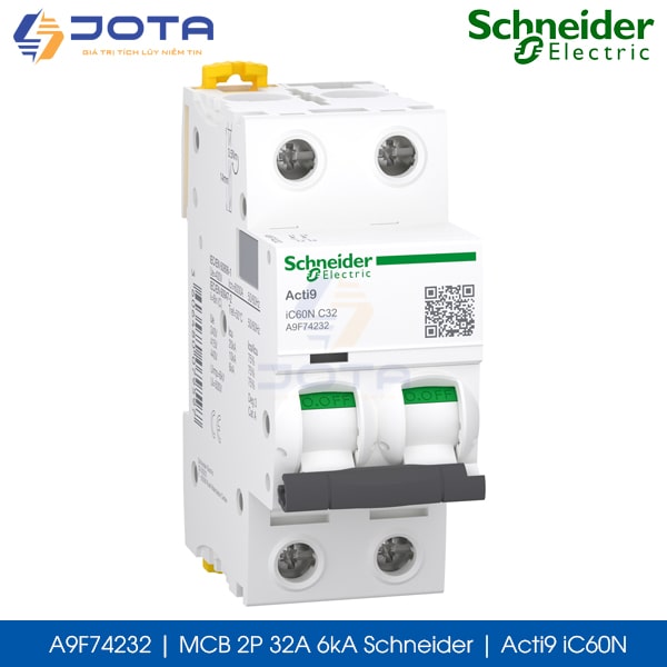 A9F74232 MCB 2P 32A 6kA Schneider acti9 iC60N