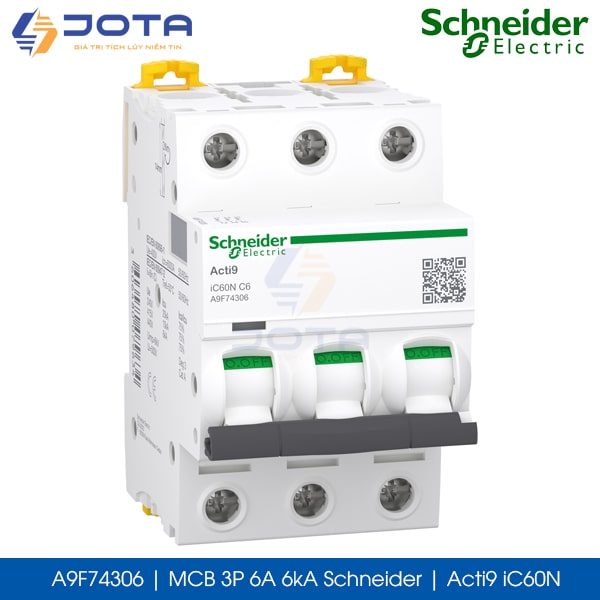 A9F74306 MCB 3P 6A 6kA Schneider acti9 iC60N