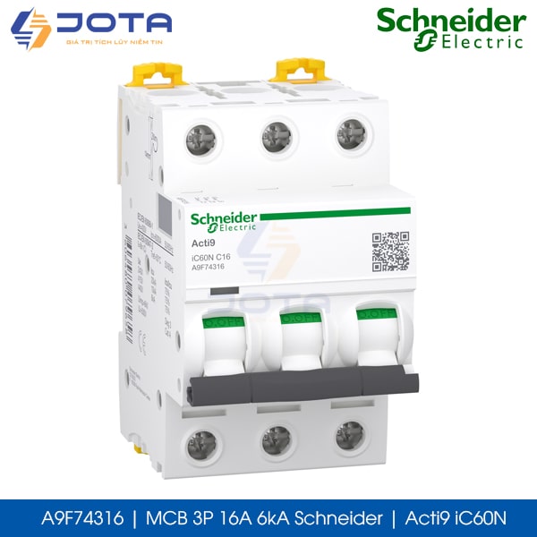 A9F74316 MCB 3P 16A 6kA Schneider acti9 iC60N