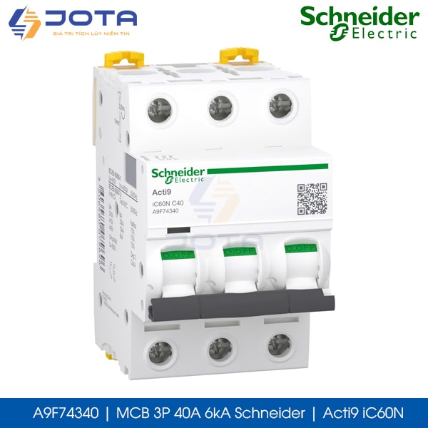 A9F74340 MCB 3P 40A 6kA Schneider acti9 iC60N