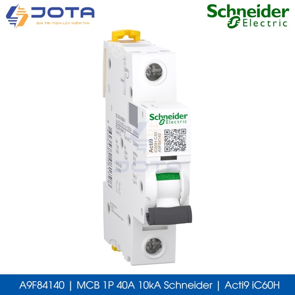 A9F84140 MCB 1P 40A 10kA Schneider acti9 iC60H