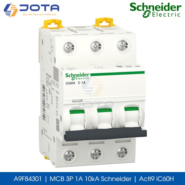 A9F84301 MCB 3P 1A 10kA Schneider acti9 iC60H