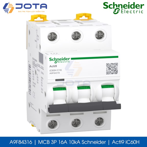 A9F84316 MCB 3P 16A 10kA Schneider acti9 iC60H