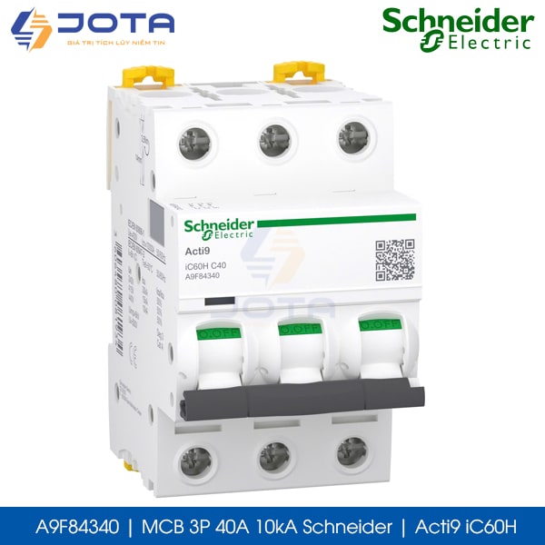 A9F84340 MCB 3P 40A 10kA Schneider acti9 iC60H