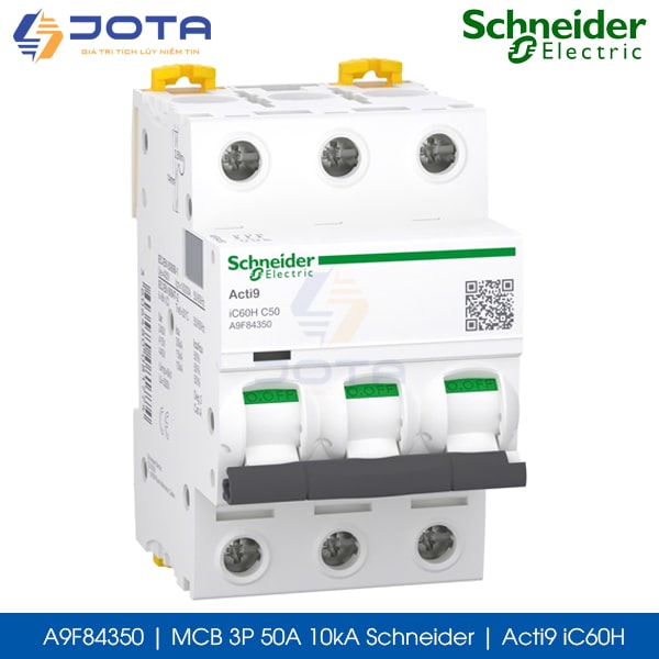 A9F84350 MCB 3P 50A 10kA Schneider acti9 iC60H