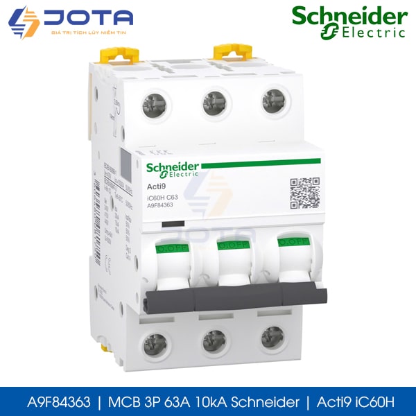 A9F84363 MCB 3P 63A 10kA Schneider acti9 iC60H