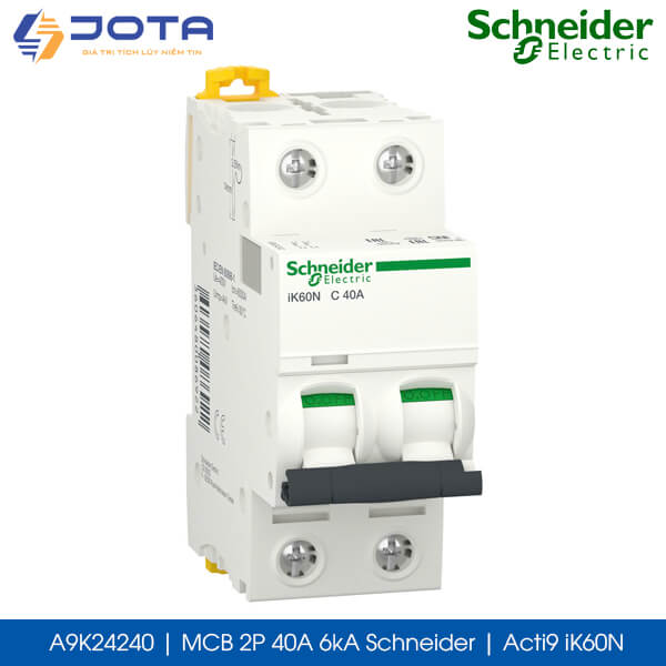 A9K24240 MCB 2P 40A 6kA Schneider acti9 iK60N