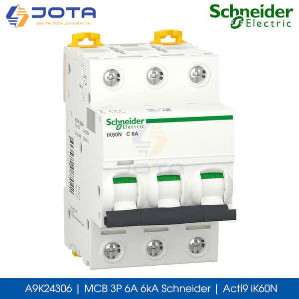 A9K24306 MCB 3P 6A 6kA Schneider acti9 iK60N