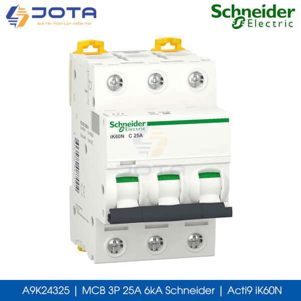 A9K24325 MCB 3P 25A 6kA Schneider acti9 iK60N