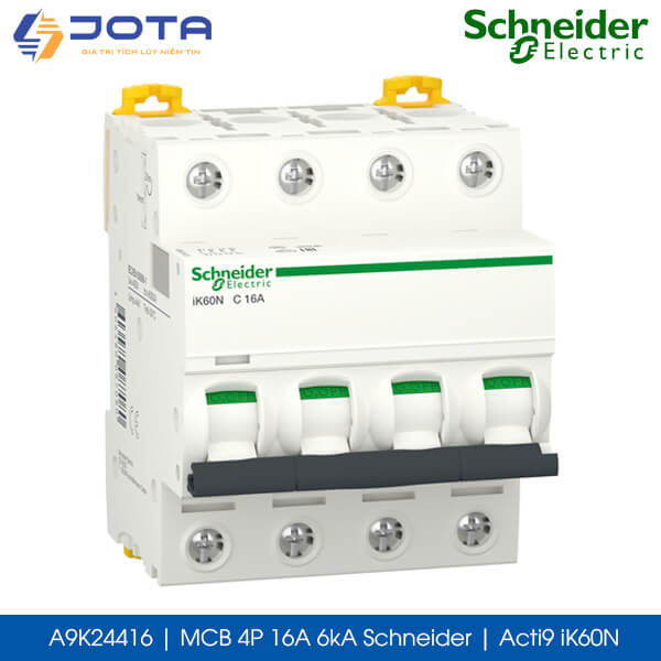 A9K24416 MCB 4P 16A 6kA Schneider acti9 iK60N