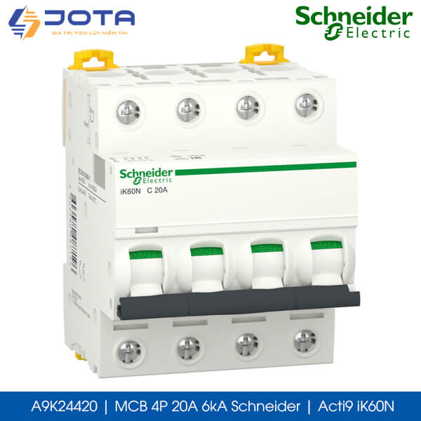 A9K24420 MCB 4P 20A 6kA Schneider acti9 iK60N