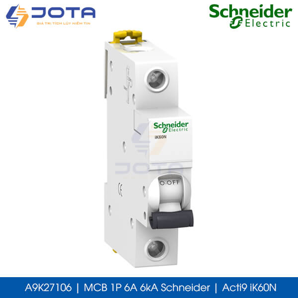 A9K27106 MCB 1P 6A 6kA Schneider acti9 iK60N