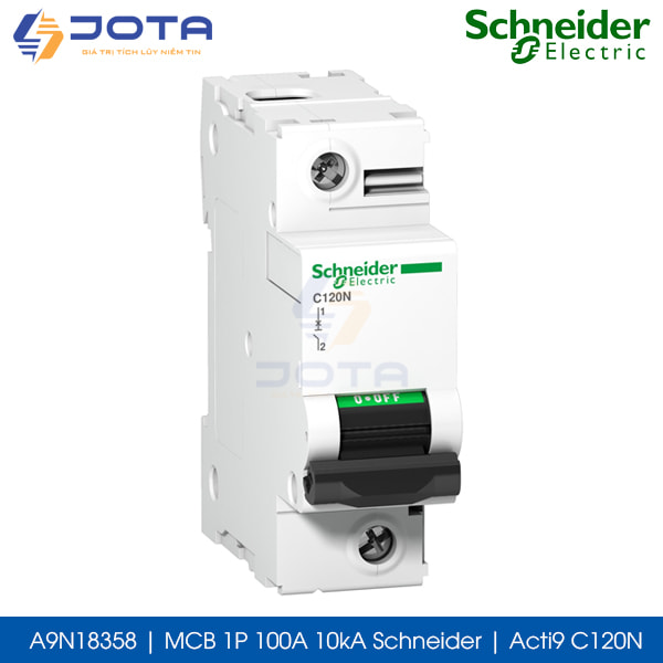 A9N18358 MCB 1P 100A 10kA Schneider Acti9 C120N