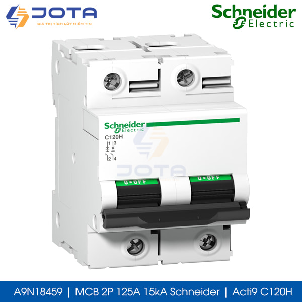 A9N18459 MCB 2P 125A 15kA Schneider Acti9 C120H