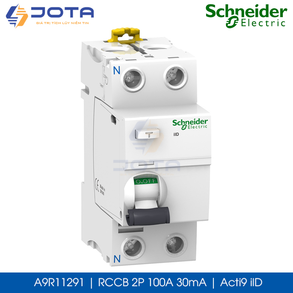 A9R11291 RCCB 2P 100A 30mA Schneider Acti9 ilD