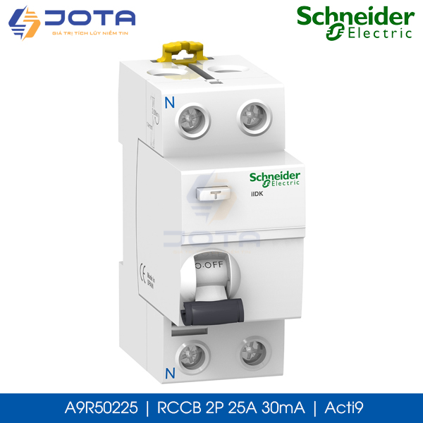 A9R50225 RCCB 2P 25A 30mA Schneider Acti9