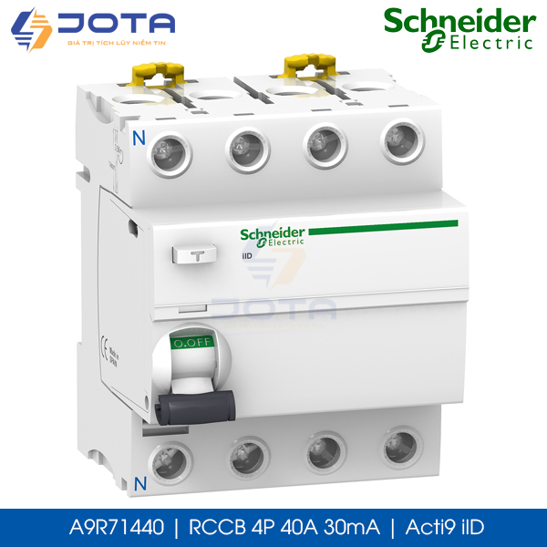 A9R71440 RCCB 4P 40A 30mA Schneider Acti9 ilD