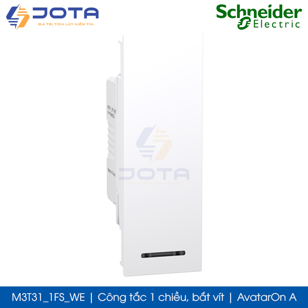 Công tắc 1 chiều M3T31_1FS_WE AvatarOn A Schneider, bắt vít