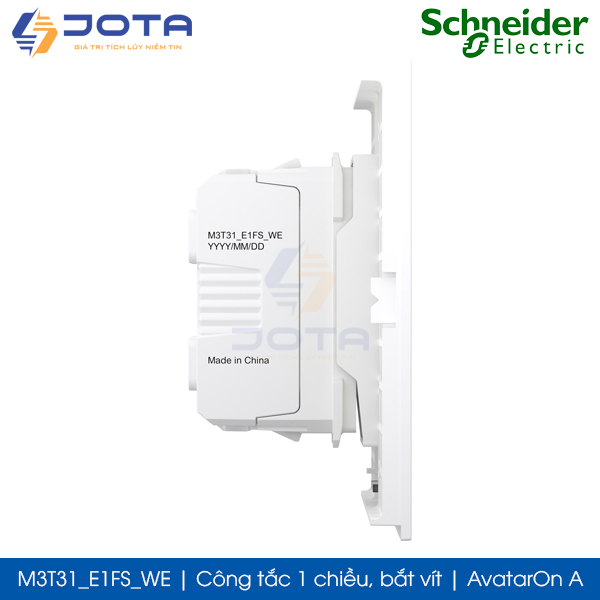 Công tắc 1 chiều M3T31_E1FS_WE Schneider AvatarOn, size E, bắt vít