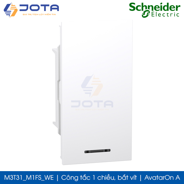 Công tắc 1 chiều M3T31_M1FS_WE Schneider AvatarOn A, bắt vít