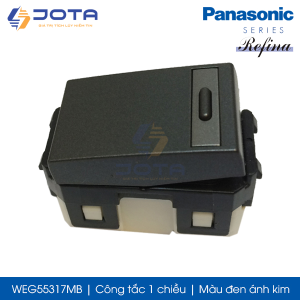Công tắc 1 chiều Panasonic Refina WEG55317MB màu đen ánh kim