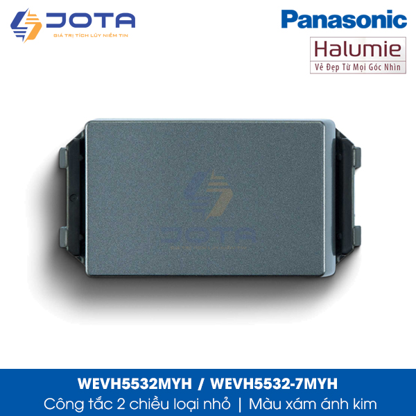 Công tắc 2 chiều Panasonic Halumie WEVH5532MYH / WEVH5532-7MYH, màu xám ánh kim