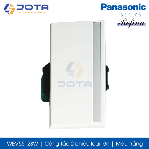 Công tắc 2 chiều Panasonic Refina WEV5512SW/ WEV5512-7SW, màu trắng, loại lớn