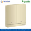 Công tắc đôi 2 cực 20A E8332D20N_WG_G19 AvatarOn Schneider, màu vàng ánh kim