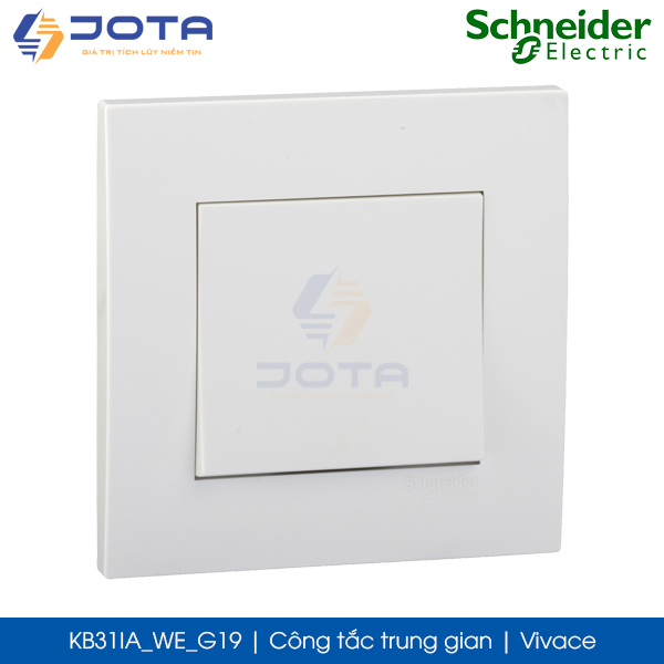 Công tắc trung gian KB31IA_WE_G19 Vivace Schneider, màu trắng