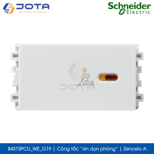 Công tắc xin dọn phòng 8431SPCU_WE_G19 Zencelo A Schneider, màu trắng