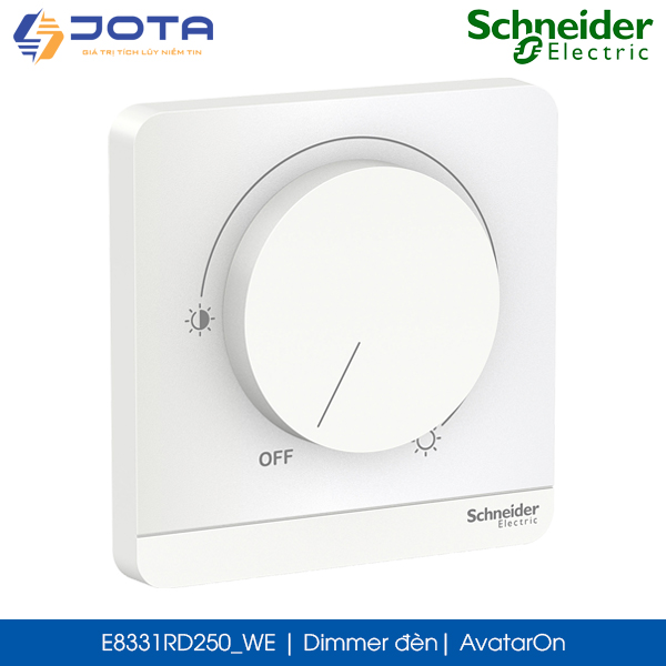 Dimmer đèn E8331RD250_WE AvatarOn Schneider, màu trắng