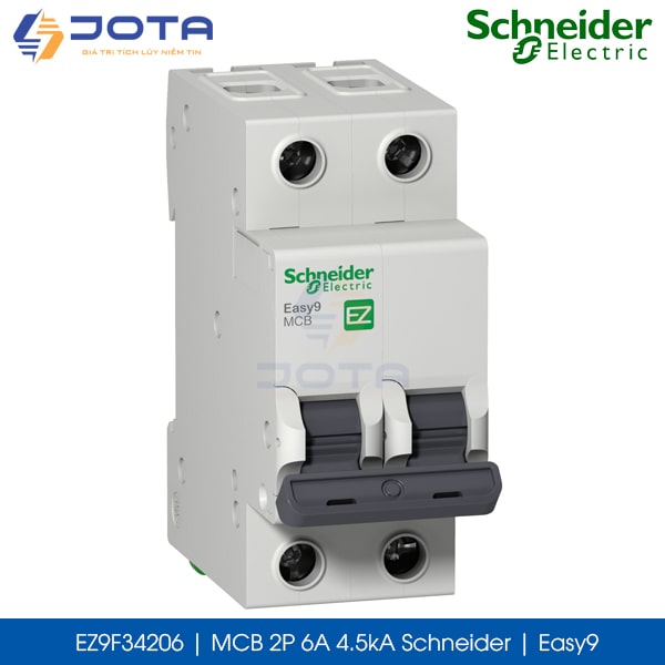 EZ9F34206 MCB 2P 6A 4.5kA Schneider Easy9