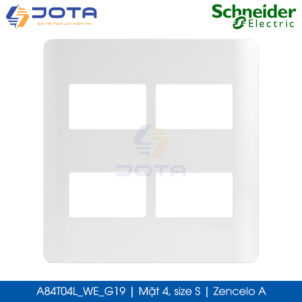 Mặt 4 A84T04L_WE_G19 Zencelo A Schneider, size S, màu trắng