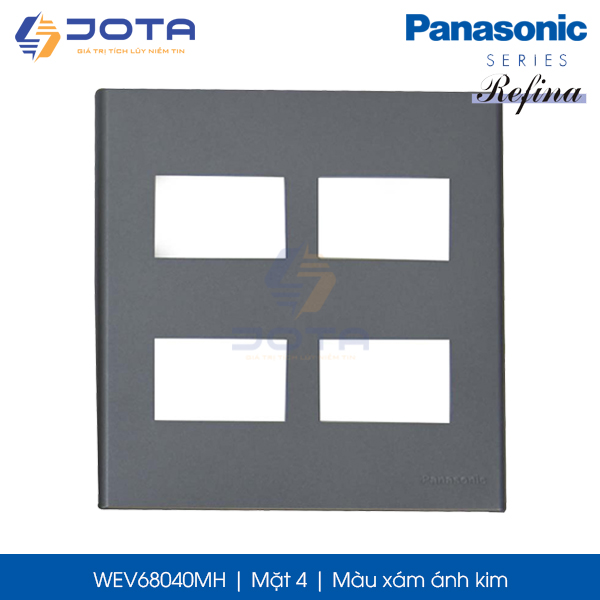 Mặt 4 Panasonic Refina WEV68040MH màu xám ánh kim