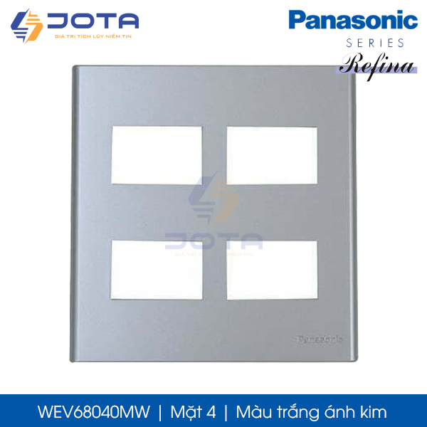 Mặt 4 Panasonic Refina WEV68040MW màu trắng ánh kim
