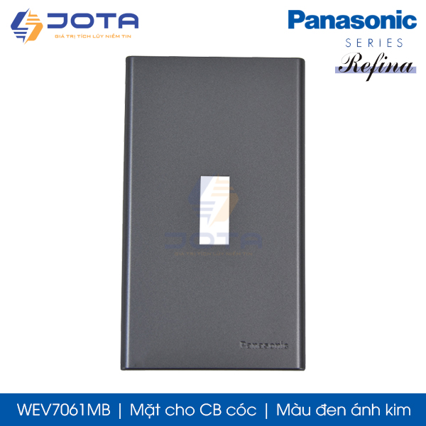 Mặt cb cóc Panasonic Refina WEV7061MB màu đen ánh kim